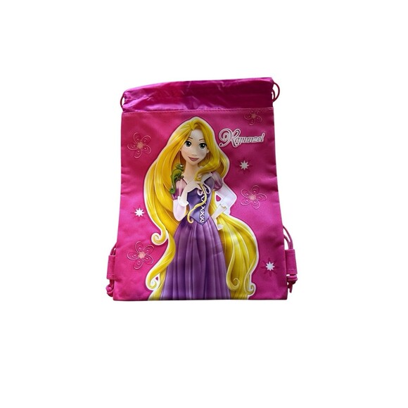 NWT Bundle 2 Disney Rapunzel Pink Drawstring Bags Rucksacks 14"x10" NEW - Picture 3 of 4